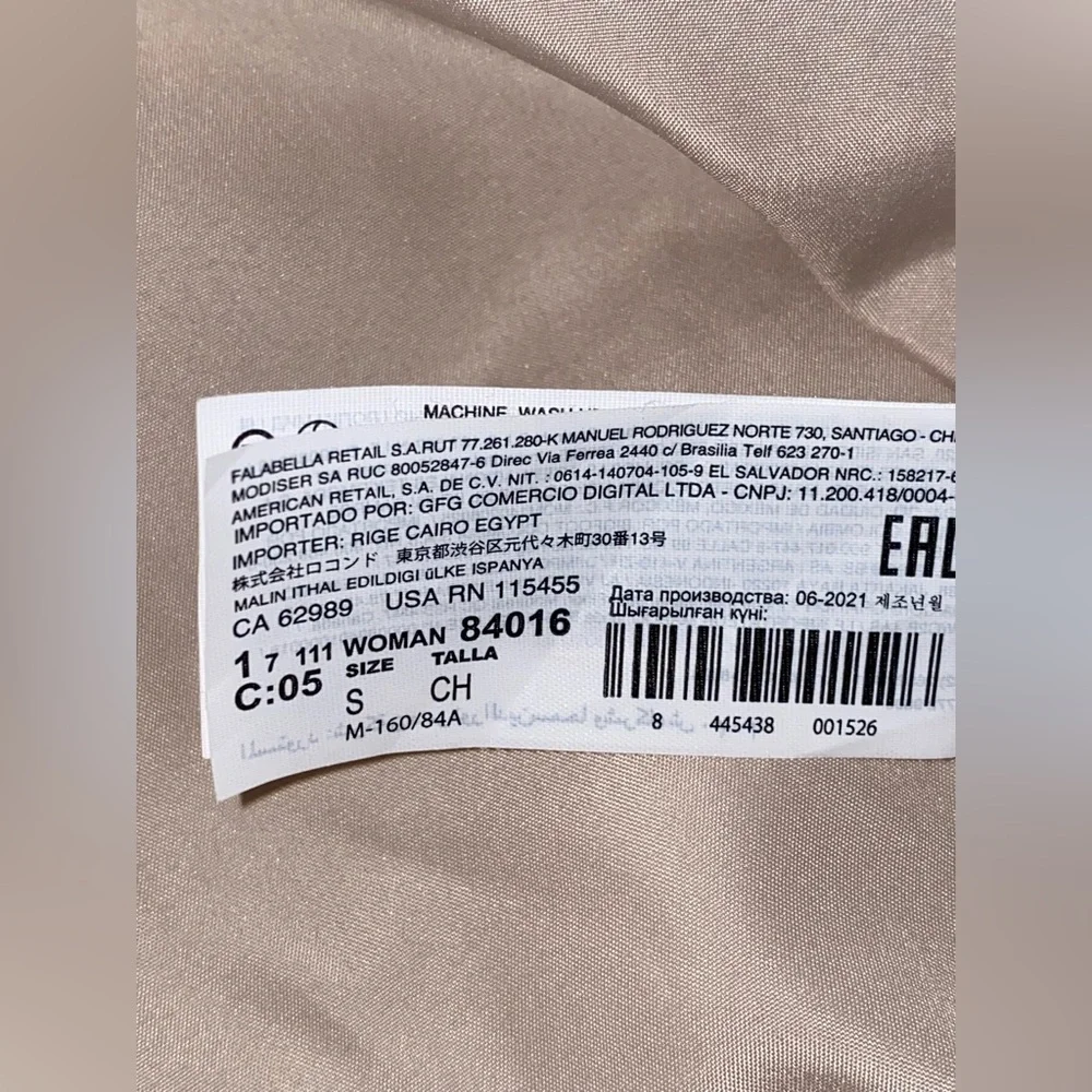 MANGO MNG Hooded Long Puffer Vest women’s Small S champagne double front zipper - Picture 12 of 16